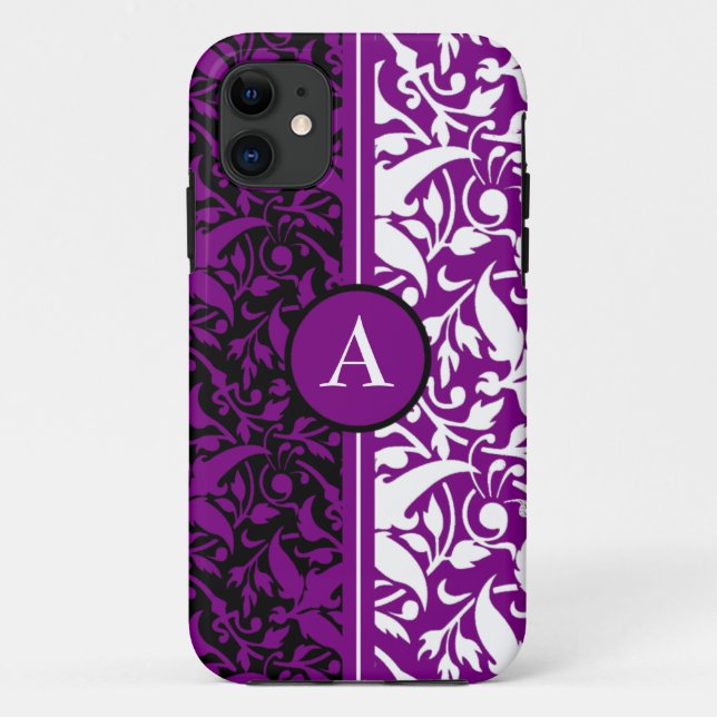 monogram damask Case-Mate iPhone case (Back)