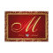 Monogram Damask Red / Gold RSVP Cards