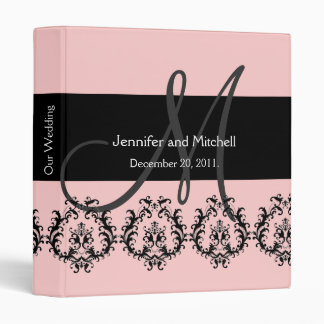Monogram Damask Wedding Planner Photo Binder