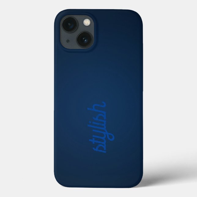 Monogram Dark Blue Case-Mate iPhone Case (Back)
