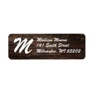 Monogram Dark Brick Wall Return Label