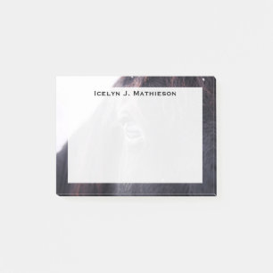 Monogram Dark Brown Horse Eye Post-it Notes