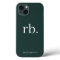 Monogram Dark Green Stylish Modern Minimalist