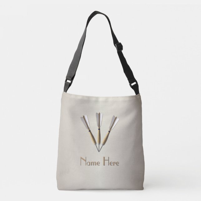 Monogram Darts Design Crossbody Bag (Back)