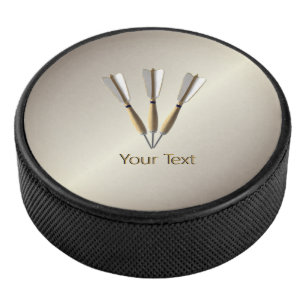 Monogram Darts Design Hockey Puck