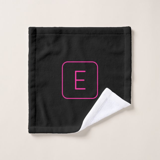 Monogram de Styled | Pink & Black (Gant de toilette)