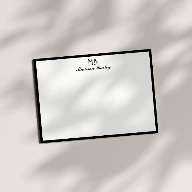 Monogram Decorative Typography | Black & White Card (Creator Uploaded)