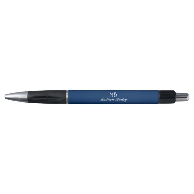 Monogram Decorative Typography | Navy Blue Pen (Front)
