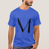 Monogram Deep Royal Black Modern Add Name Initial
