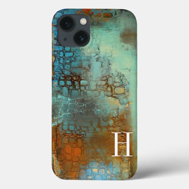 Monogram | Deja Blue Case-Mate iPhone Case (Back)