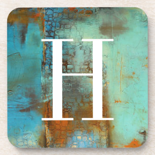 Monogram   Deja Blue Coaster