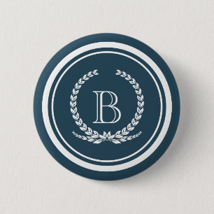Monogram design 2 inch round button
