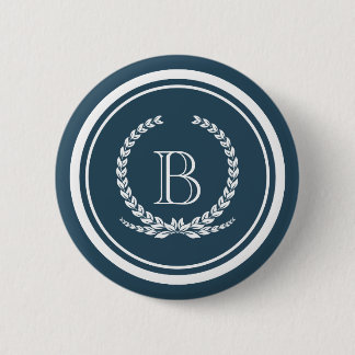 Monogram design 2 inch round button