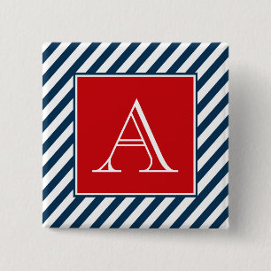Monogram design 2 inch square button