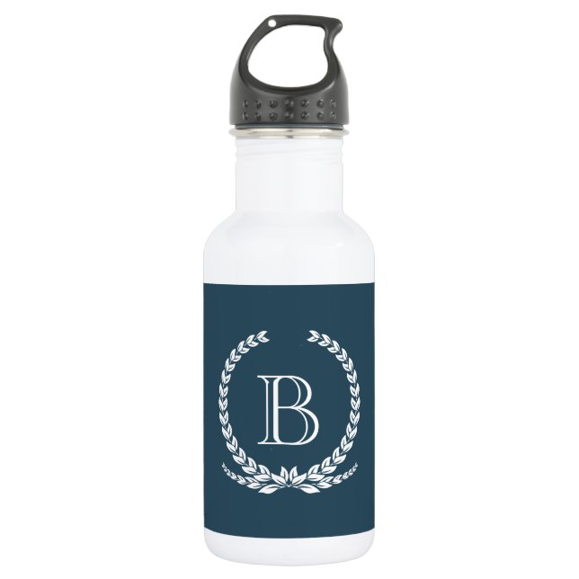 Monogram design 532 ml water bottle (Front)