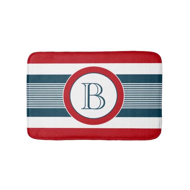 Monogram design bath mat (Front)