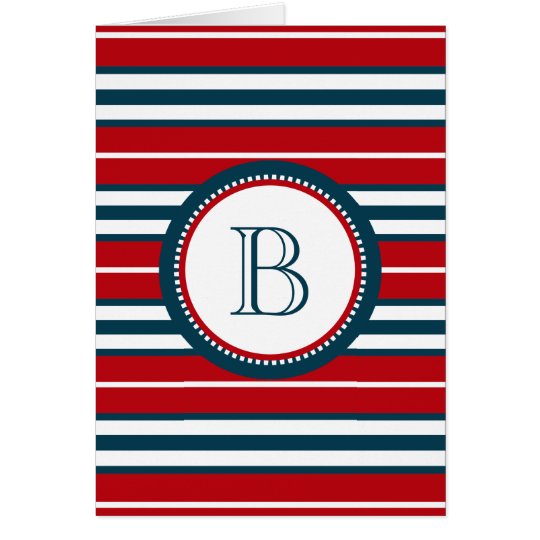 Monogram design card