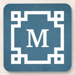 Monogram design coaster
