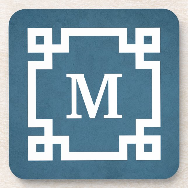 Monogram design coaster (Front)