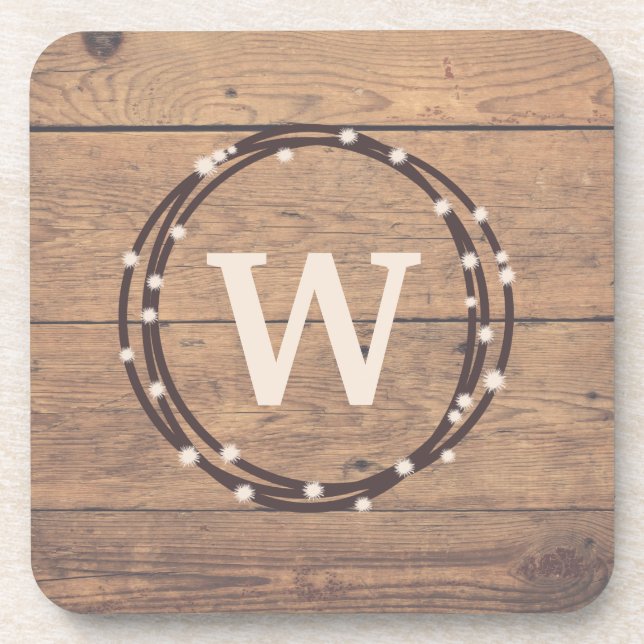 Monogram design coaster (Front)