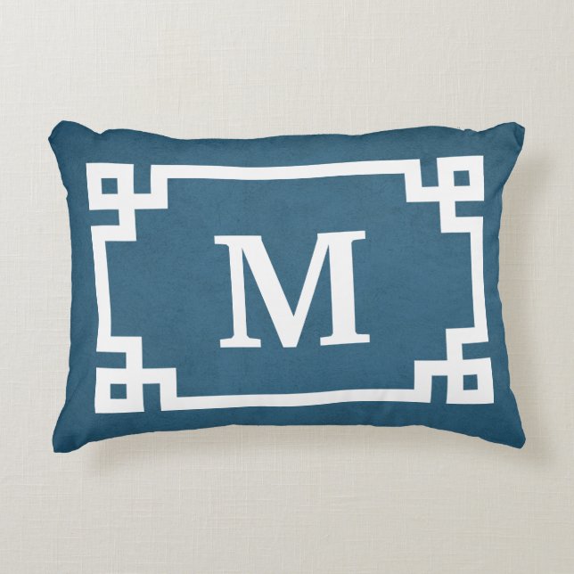 Monogram design decorative pillow (Front)