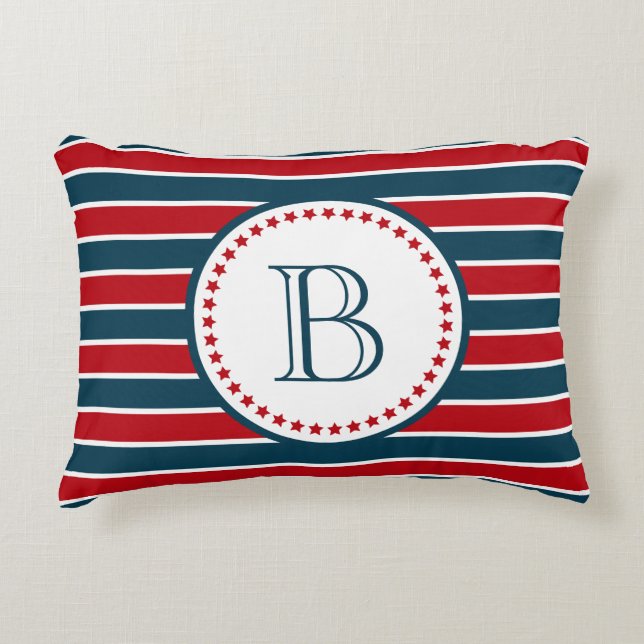 Monogram design decorative pillow (Front)