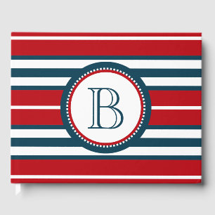 Monogram design guest book