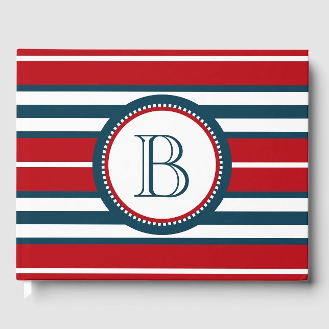 Monogram design guest book (Front)