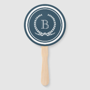 Monogram design hand fan