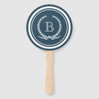 Monogram design hand fan
