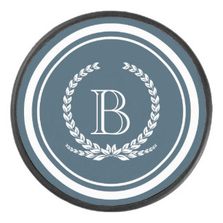 Monogram design hockey puck