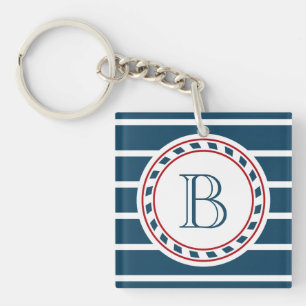 Monogram design keychain