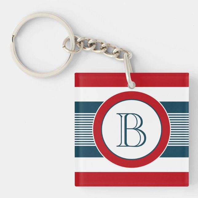 Monogram design keychain (Front)