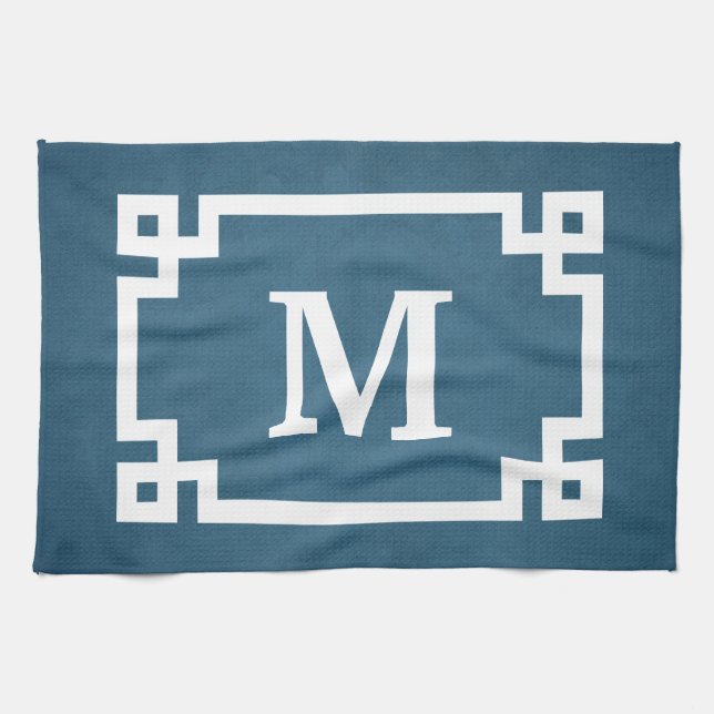Monogram design kitchen towel (Horizontal)