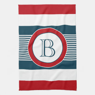 Monogram design kitchen towel