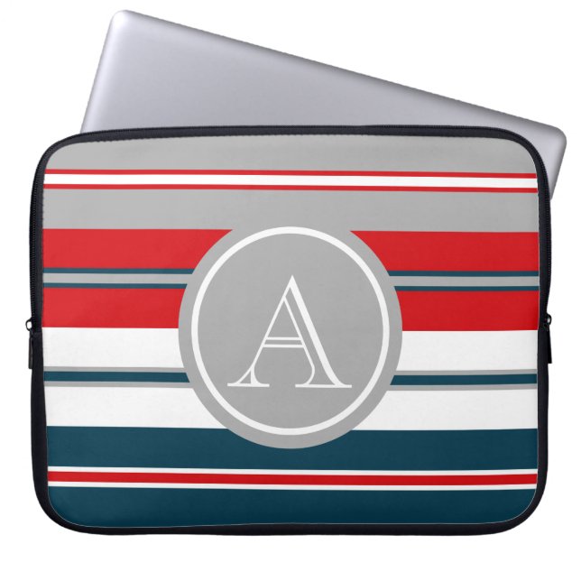 Monogram design laptop sleeve (Front)
