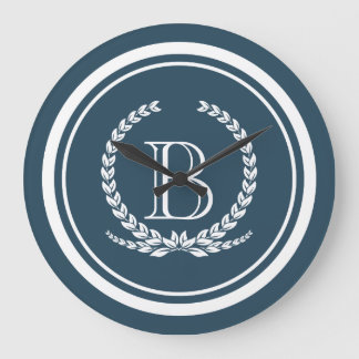 Monogram design large clock