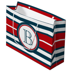 Monogram design large gift bag