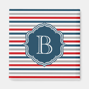 Monogram design magnet