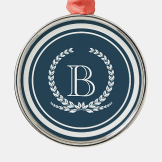 Monogram design metal ornament