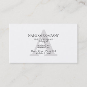 Monogram Design Monogrammed Custom Personalized Business Card