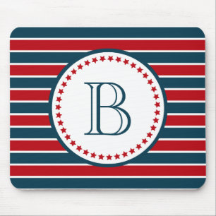Monogram design mouse pad