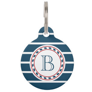 Monogram design pet tag