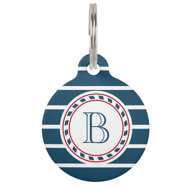 Monogram design pet tag (Front)