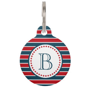 Monogram design pet tag
