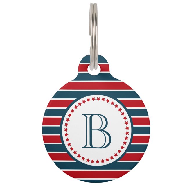 Monogram design pet tag (Front)