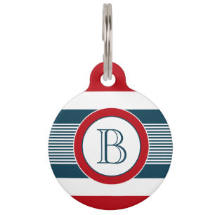Monogram design pet tag