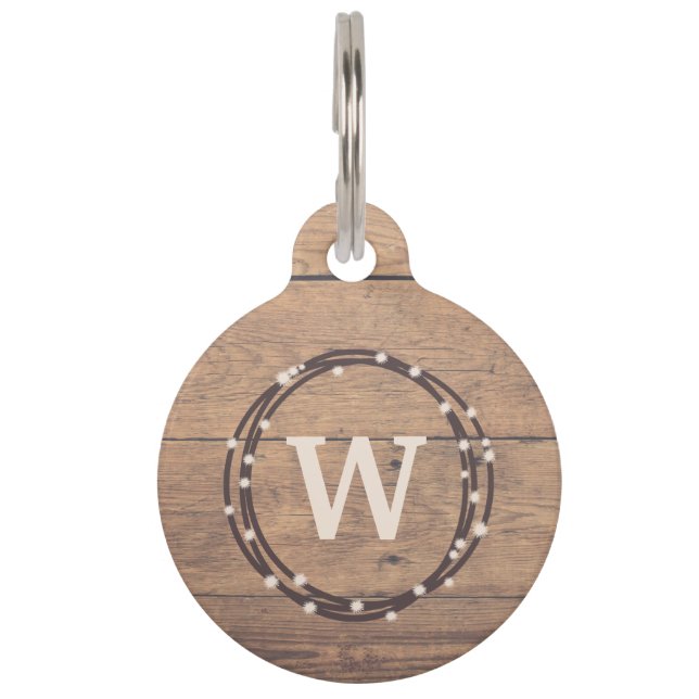 Monogram design pet tag (Front)