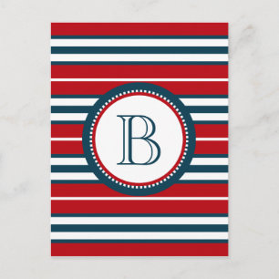 Monogram design postcard