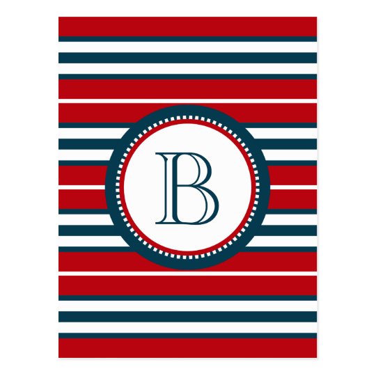 Monogram design postcard
